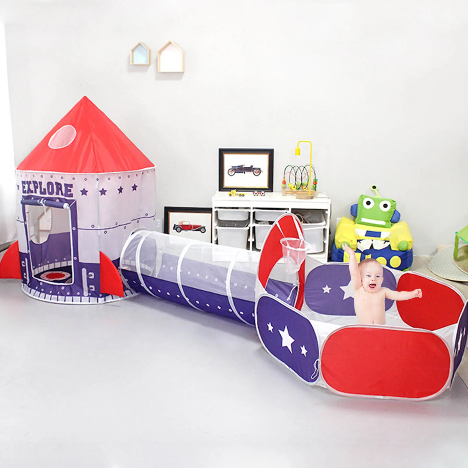 Child Tunnel Tent Toys Kids Indoor Playhouse Baby Ocean Ball Pit Pool Spaceship Tent Space Little Houses For Girls Boys Gift Toy Tents Aliexpress