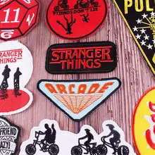 Stranger Things Patch Letter Embroidered Patches For Clothes Movie Patches On Clothes Applique Punk Iron On Patches For Clothing