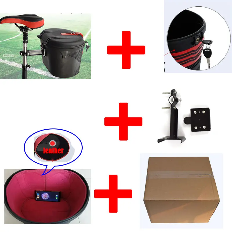 Xiaomi M365 Plastic Basket with Cloth Lining and Lock for Electric Scooter Installation on Front or