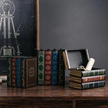 

Retro Simulation Book Decoration Decoration American Bookshelf Home Creative Wine Cabinet Study Cabinet Decoration LB50916