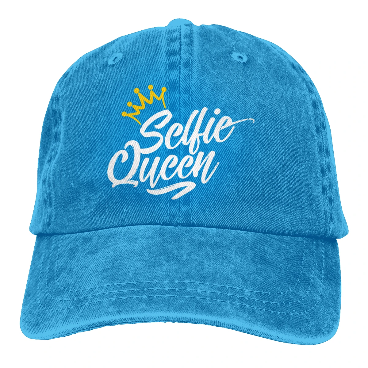 Селфи королева Casquette черный унисекс Мужские Женские деним Strapback бейсболка Регулируемая Гольф папа шляпа