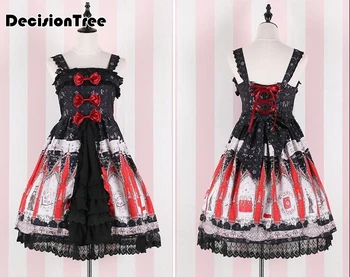 

2020 retro palace sweet lolita dress cute printing lace bowknot victorian dress kawaii girl gothic lolita jsk princess sweet lol