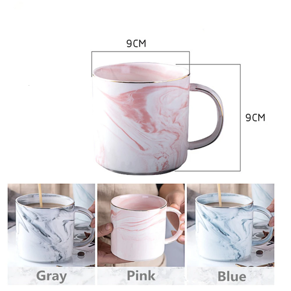 Marble Ceramic Mugs Coffee Tea Cup Milk Juice Lemon Mug Gold Plating Mrs Mr Couple Lover's Gift Morning Breakfast Creative Cup (4)