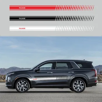 

2 PCS Auto Side Stripes Sticker For Hyundai palisade Vinyl Car Door Decals Graphics Car-Styling