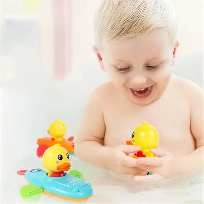 HBB 1 шт., детская игрушка для купания, гребная лодка, утка, плавающая, вода, ветер, милые Мультяшные животные, игрушки для купания, для младенцев, малышей, детей