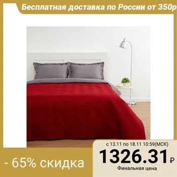 

Bedspread "Ethel" Euro Burgundy 200 × 210 ± 5 cm, microfiber, 60 g / m²