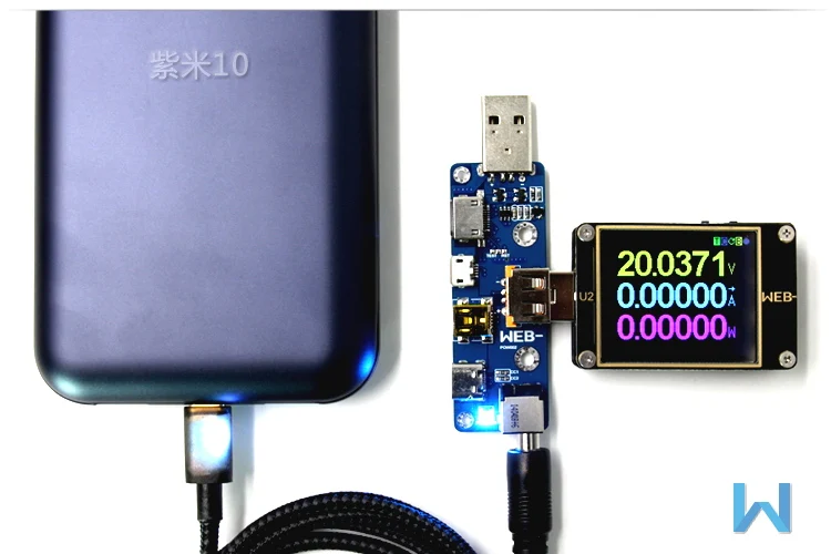 WITRN-PDC002 PD линия пародии Программируемый USB обновленный детектор PD3.0 триггер QC4+ омоложение