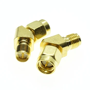 

SMA To RP SMA Cable Connector Socket Type L SMA Male to RP SMA Female 45 135 Degree Oblique Angle Gold Brass Coaxial RF Adapters
