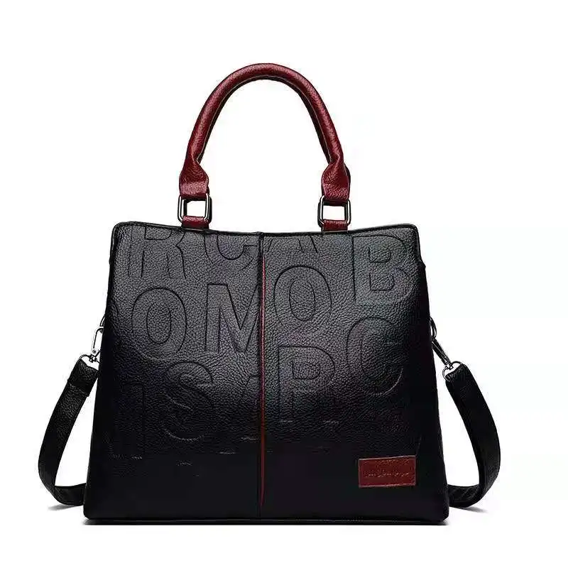 2021 new handbags go diagonally large capacity soft leather embossed shoulder bag|Shoulder Bags| - AliExpress