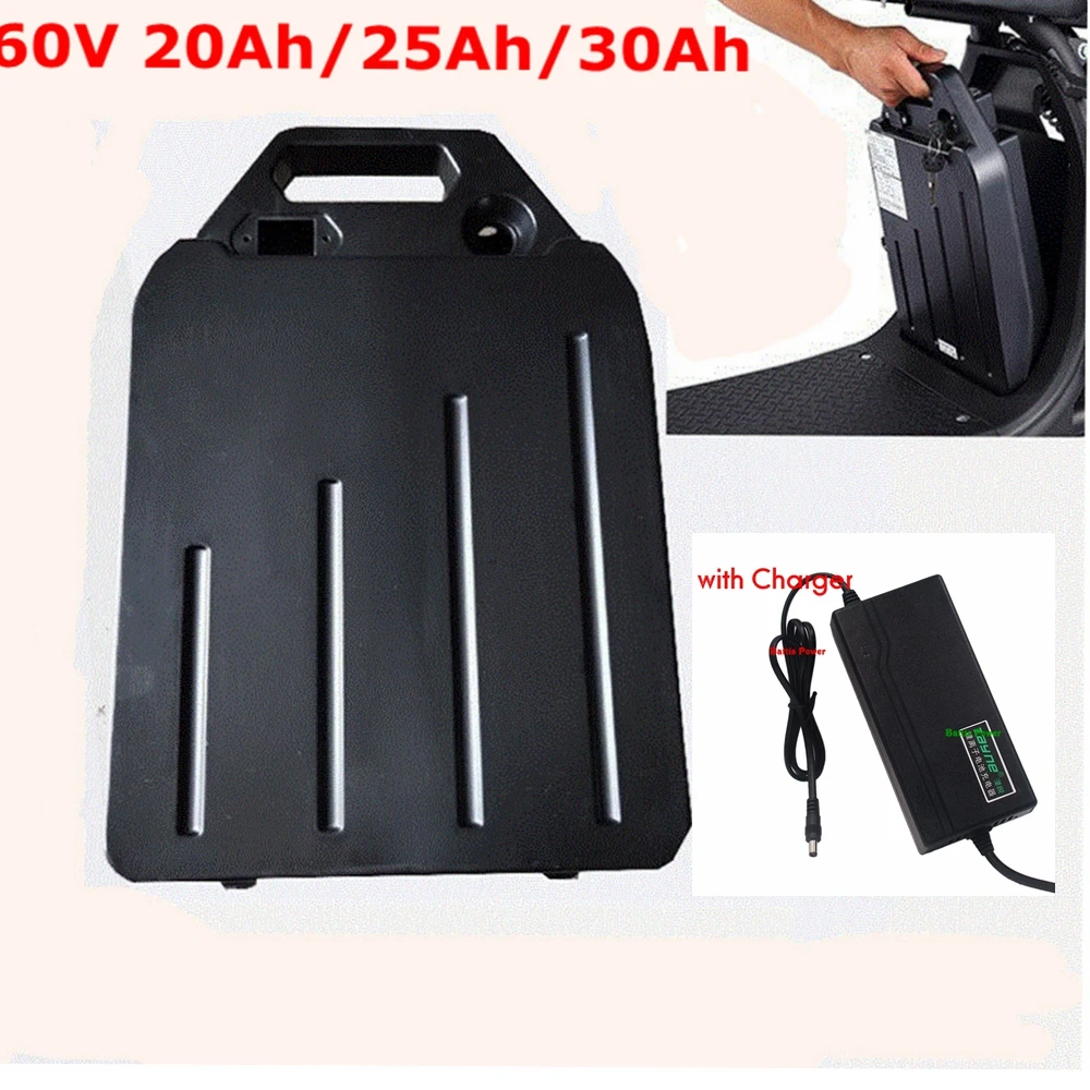 Водонепроницаемый 60V 30Ah литий-ионный аккумулятор 60v 20Ah 25Ah для 2000W двухколесный складной скутер citycoco X7 X8 X9+ зарядное устройство 3A