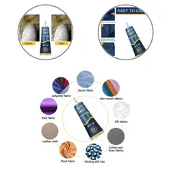 Ruban adhésif Ultra adhésif pratique 50g, colle de tissu rapide, liquide de couture Portable sans aiguille pour Nylon 