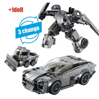 

City Mechanical Transformation Robot Racing Car Building Blocks Creator Technic Sports Vehicle Bricks Toys For Children Gifts
