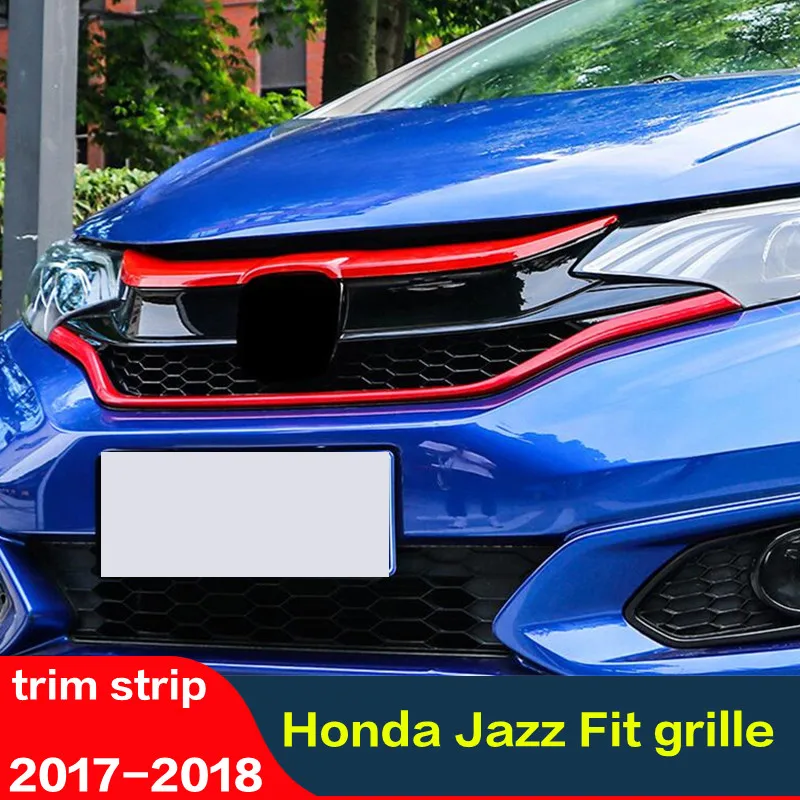 CEYUSOT передний бампер решетка Гонки решетки для Honda Fit Jazz декоративная крышка 2017 2018