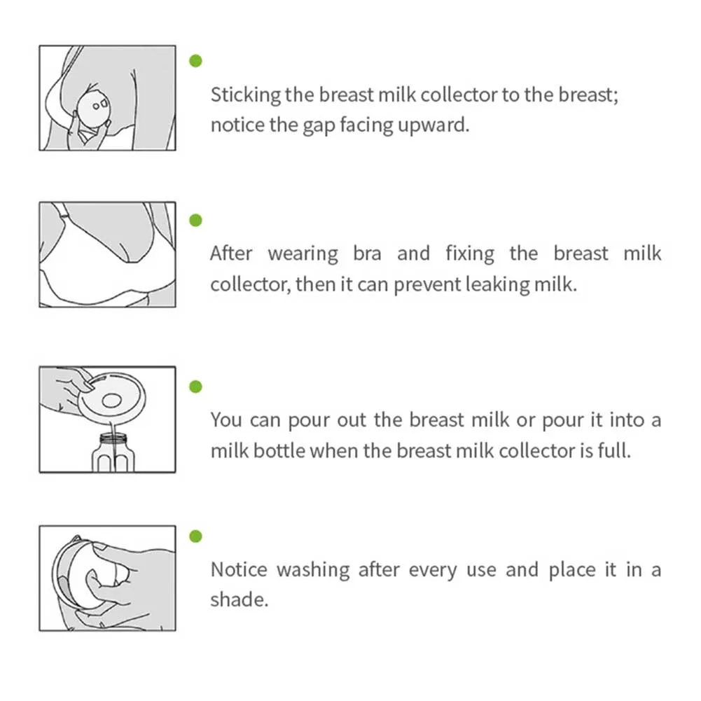2PCS Cups Nipple Breastfeeding Milk Saver Easy Clean Home Soft Tool Leakproof Reusable Breast Shell Nursing Mom Travel Portable