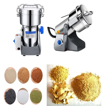 

220V 1000W Stainless Steel Grain Crusher Household Electric Chinese Herbal Medicine Crusher Ultrafine Crusher