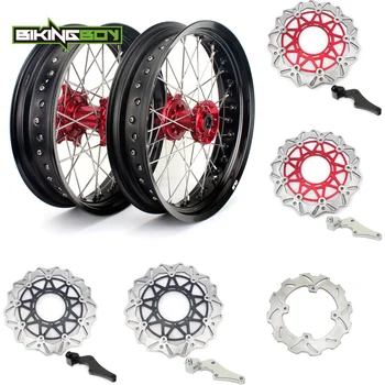 

BIKINGBOY 3.5/4.25/4.5/5.0 17" Front Rear Wheels Rims Hubs Spacers Discs Bracket For Honda CRF 250 450 R 2015 2016 2017 2018