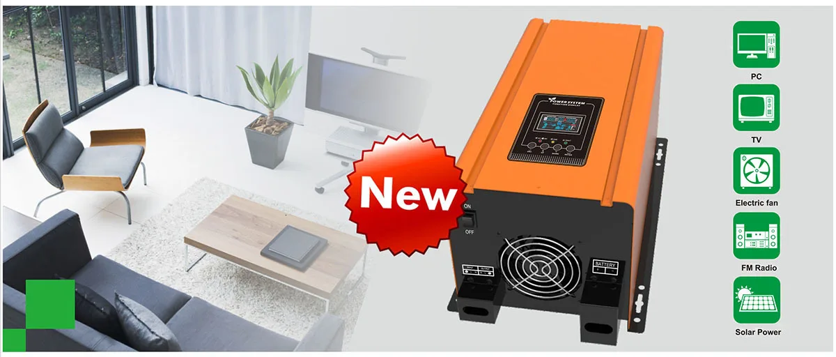 FSD-C4 Pure Sine Wave Inverter 1000W DC to AC color LCD display