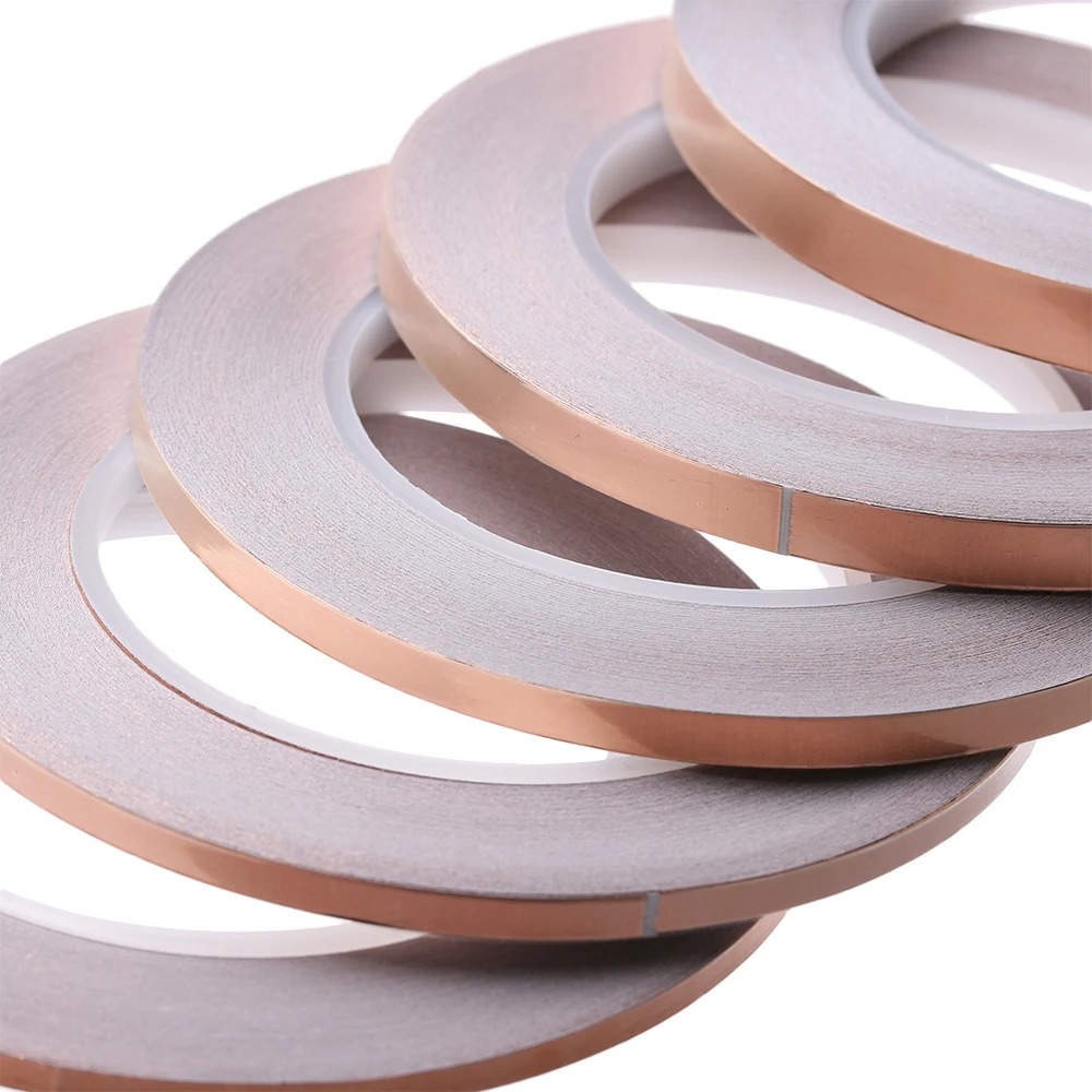 30 Meters Single Side Conductive Copper Foil Tape Strip Adhesive EMI Shielding Heat Resist | Обустройство дома