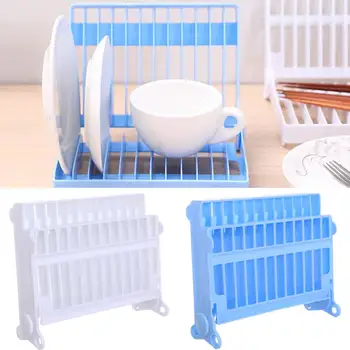 

Household Kitchen Foldable Dish Drying Rack Bowl Plate Tableware Drain Holder environmental protection and long life. Dish Rack