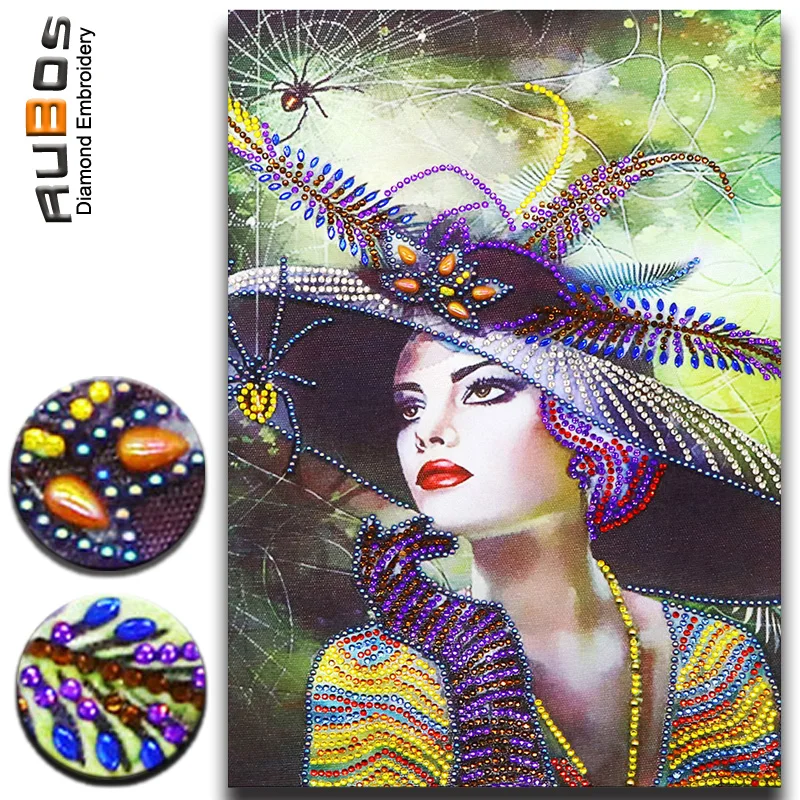 RUBOS DIY 5D Diamond Painting Beauty Sexy Girl Diamond Embroidery Mosaic Big Bead Pattern Special Stone Sale Modern Home Decor (7)