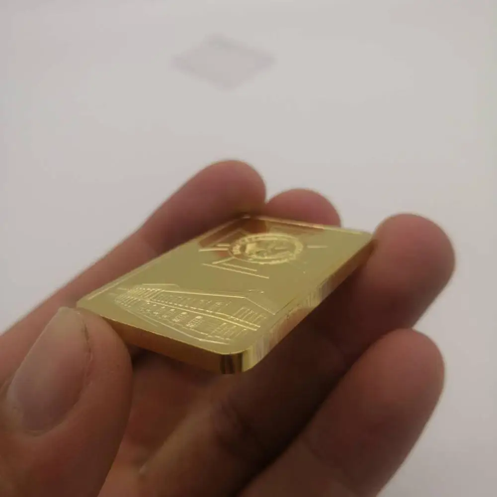 Deutsche Reichsbank 24K Gold Plated Bullion Bar German Eagle Replica Gold Bar for Collection Business Gifts