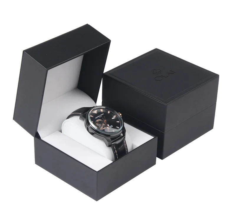 

Flip PU leather watch box custom watch box gift box can be printed logo storage creative fashion display box