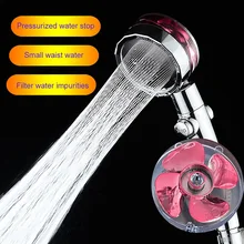 High Pressure Eco Shower Head Water Saving Shower Head 360 Degrees Rotating with Fan Shower Nozzle Rainfall Bathroom Accessories
