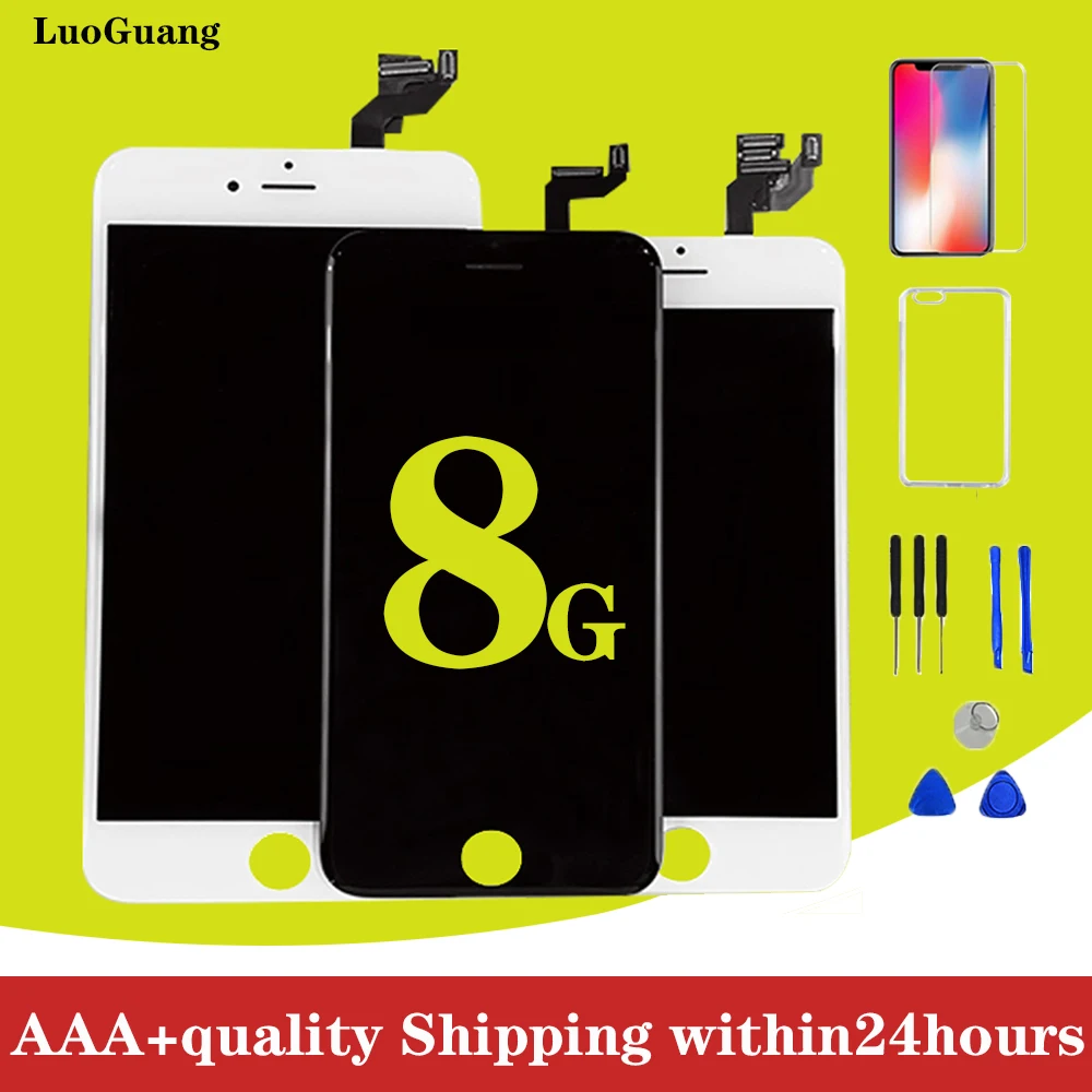 

Free Shipping AAA+ Quality 100% Good LCD Touch Screen Glass Digitizer Display Assembly For iPhone8/8Plus Send tool kit