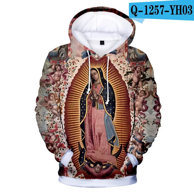 Our Lady Of Guadalupe Virgin Mary бейсболка в мексиканском стиле 3d толстовки 4xl harajuku Толстовка пуловер свитшот куртка в уличном стиле Одежда - Цвет: 3dwy-1010