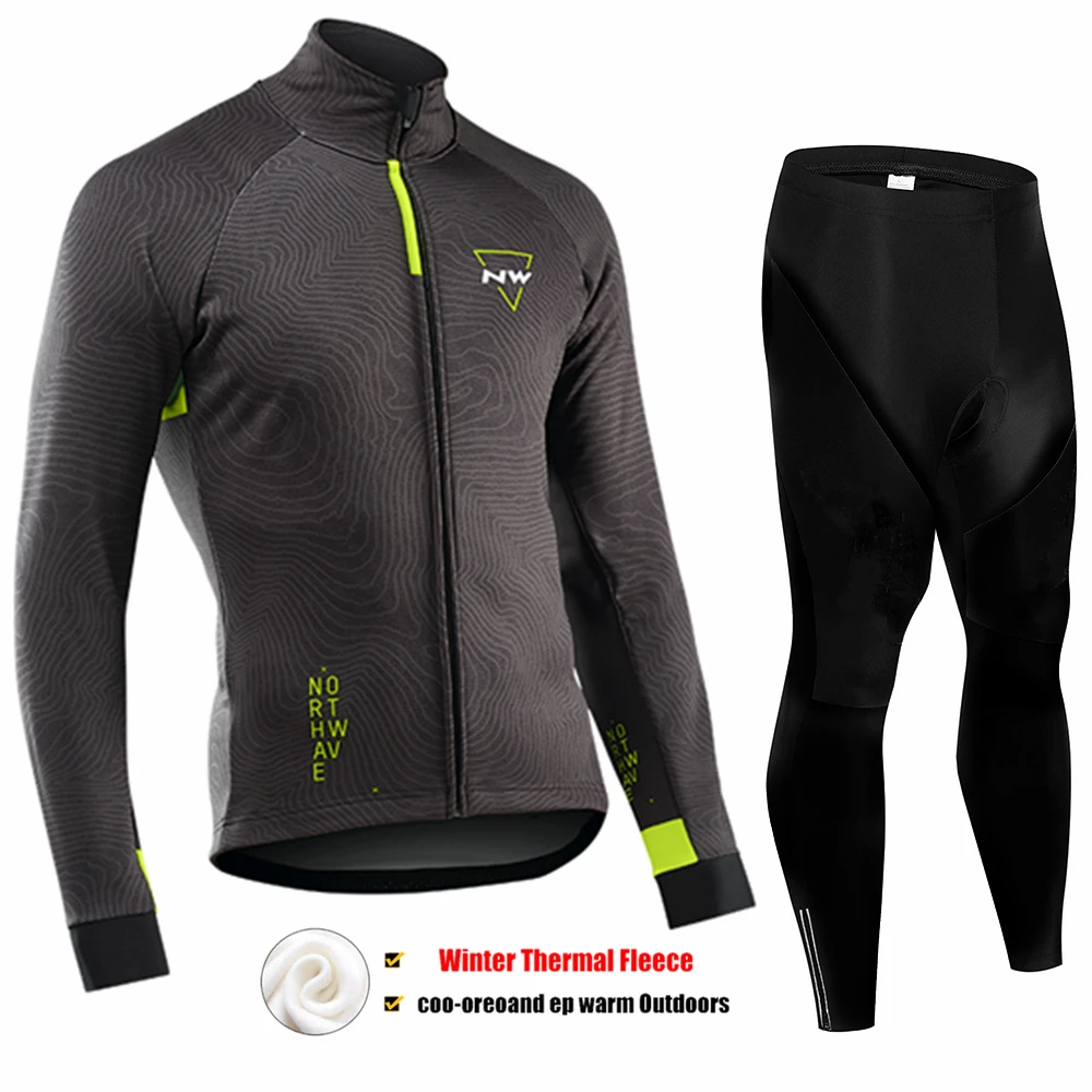 Northwave Pro Team Зимняя одежда для велоспорта дышащая Ropa Ciclismo Одежда с длинным рукавом для горного велосипеда одежда для спорта на открытом воздухе - Цвет: Pic Color