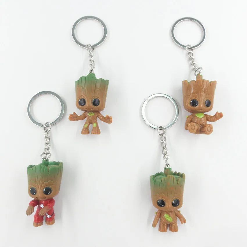 

Cute Cartoon Super Hero Tree Man Keychain Women Girls Boy Children Baby Doll Gift Shoulder Bag School Bag Decoration KC351