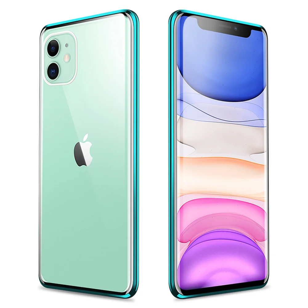 Для iphone 11 pro max чехол 360 Магнитная Адсорбция передняя+ задняя двухсторонняя закаленное стекло чехол для iphone 11 ipone 11 promax capa