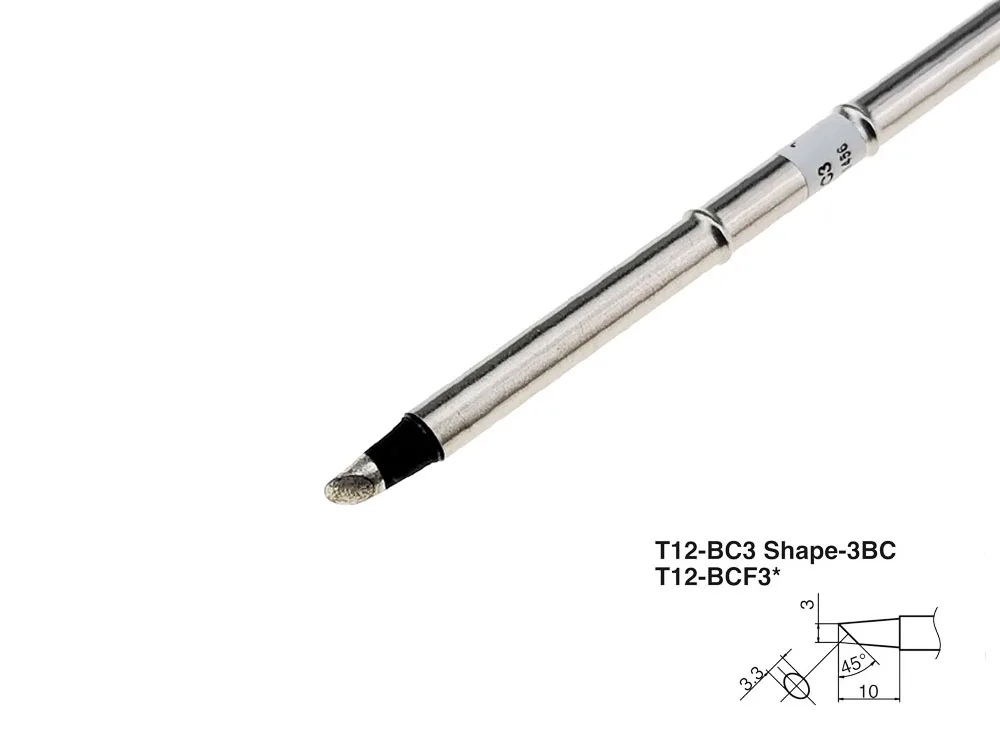 KSGER西安长寿命高品质黑金钢T12烙铁头T12-BC3马蹄头环保烙铁咀 (1)