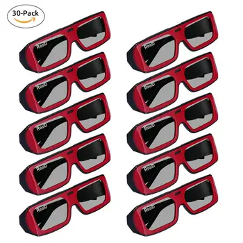 

30pcs/pack Passive Polarized 3D Glasses for Theater RealD 3D Cinema Glasses Compatiable with LG, Sony, Panasonic Passive 3D TV