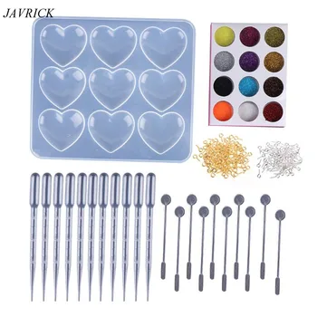 

1 Set Epoxy Mould DIY Handmade Heart Shaped Molds Creative 9 Grid Silicone Mold Pendant Jewelry Making Tool Material