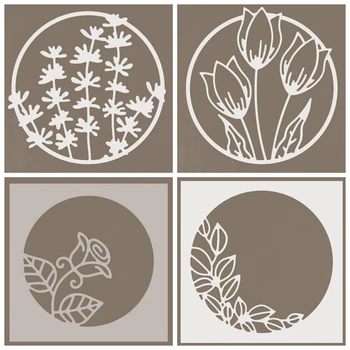 

Blossom Rose Wildflowers Stem Leaves Nesting Circlet Cover Metal Cutting Dies Stencil DIY Scrapbooking Craft Making Template NEW