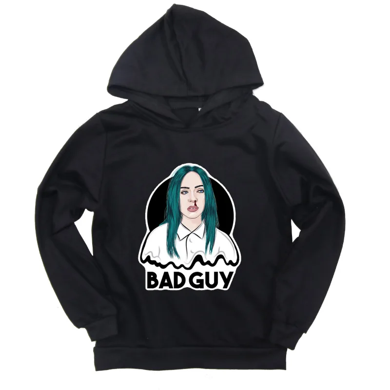 Billie Eilish/Детская толстовка с капюшоном; коллекция года; сезон осень; Детская уличная одежда в стиле хип-хоп; пуловер для девочек; толстовки с капюшоном; однотонные толстовки для мальчиков