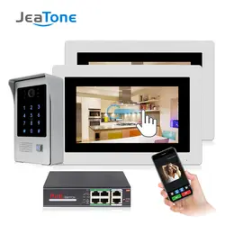 JeaTone 7 дюймов wifi IP видео домофон система входа сенсорный экран с функцией контроля доступа/пароль