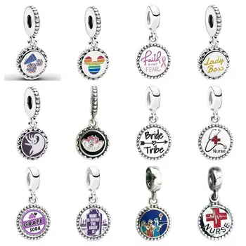 

Original 925 Sterling Silver Charm Dangle Beads with Original Engraved Limited Edition Fit for DIY Bracelet Woman Jewelry Gift