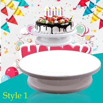 

10 Inch Plastic Cake Rotary Table Set DIY Pastry accessories Cake Stand Cake Turntable Rotating Cake Decorating Baking Tool