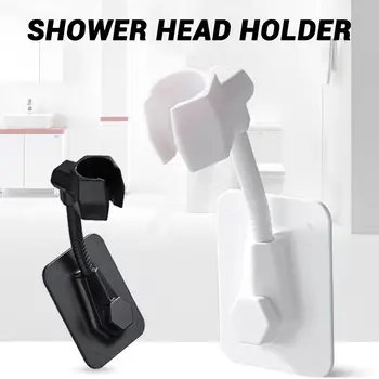 

Shower Head Holder Wall Mounted Drill-Free Adhesive Shower Head Bracket Adjustable Handheld Shower Bracket Bathroom Accessories