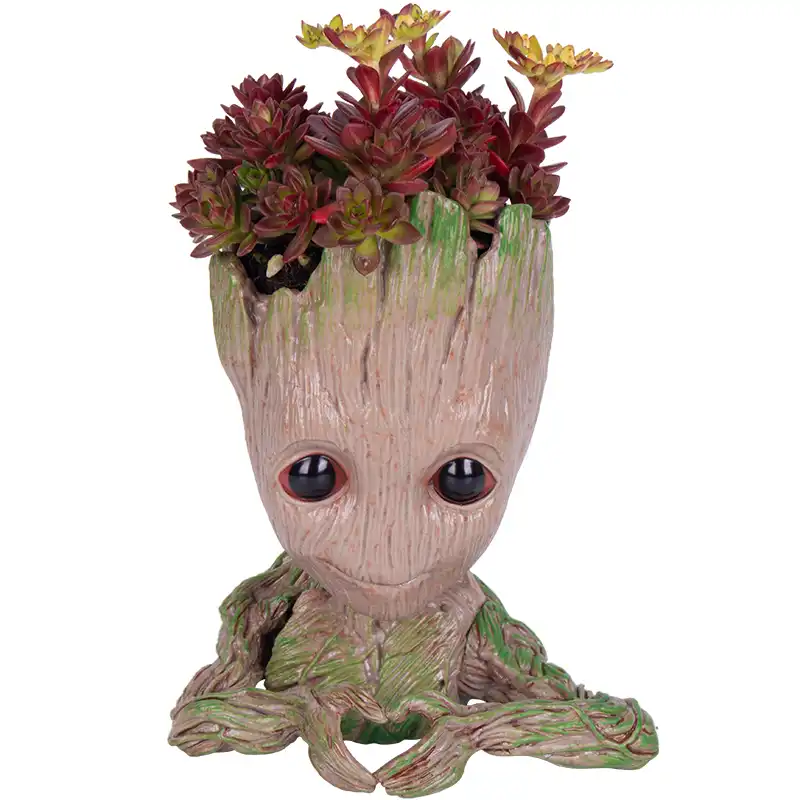 Groot Flower Pots Desk Vase Figurines For Home Decoration Fairy Garden Plants Holder Pen Holder Baby Groot Flowerpots Kids Toys Aliexpress