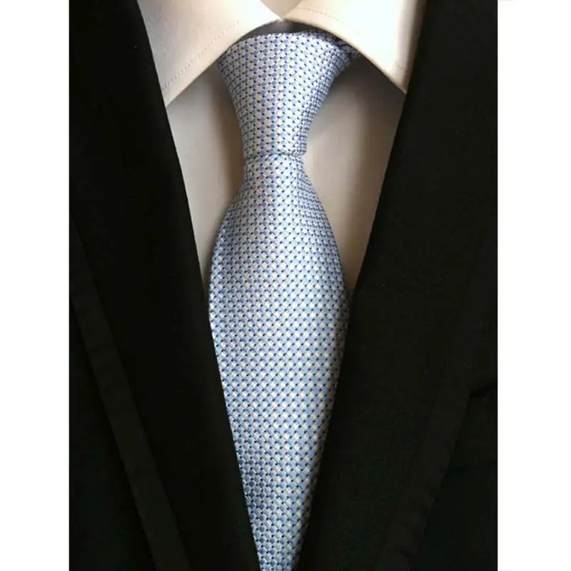 63Color Men's Ties Silk Neck Ties 8cm Jacquard Stripes Solid Dot Classic Necktie For Men Formal Business Wedding Party Gift - Цвет: YU-G42