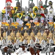 Властелин колец, фигурка Гондора, герой, солдат, рыцарь, тяжелая пехота, копье, строительные блоки, игрушки forodels, игрушки