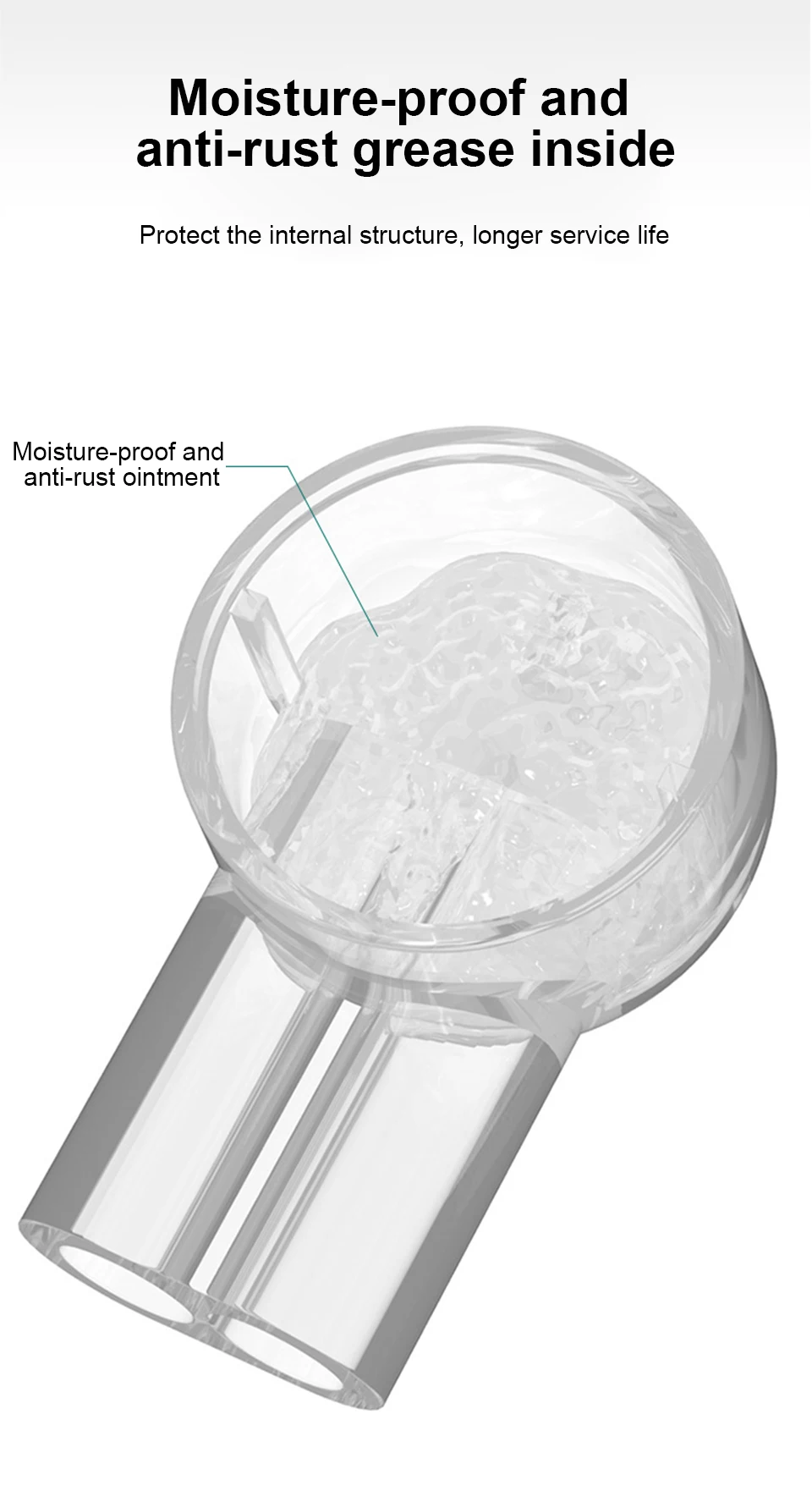 OMAY K1 K2 K3 RJ45 RJ11 Waterproof Crimp Connectors - Ethernet and Telephone Cable Terminals (500/1000pcs) Description Image.This Product Can Be Found With The Tag Names Computer Cables Connecting, Computer Peripherals, Connector crimp connection, PC Hardware Cables Adapters
