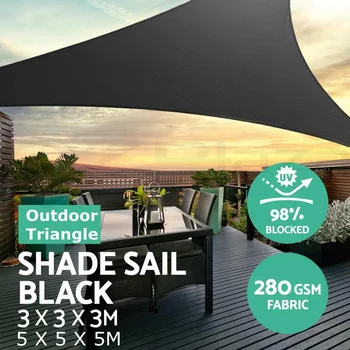 

Waterproof Polyester Triangle Shade Sail Garden Terrace Anti-UV Canopy Swimming Sun Shade Outdoor Camping Yard Sail Awnings 3/5M