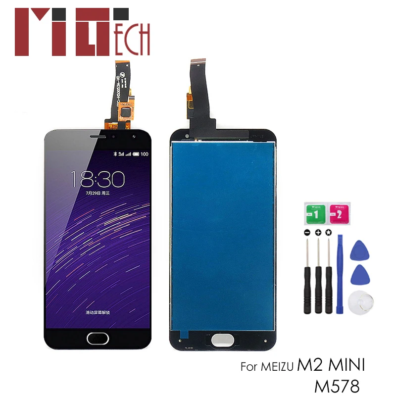 Cena Wyświetlacz LCD do Meizu M2 mini M578M M578U M578H M578 5.0 1280*720 montaż digitizera ekranu dotykowego czarny bez ramki z narzędziami