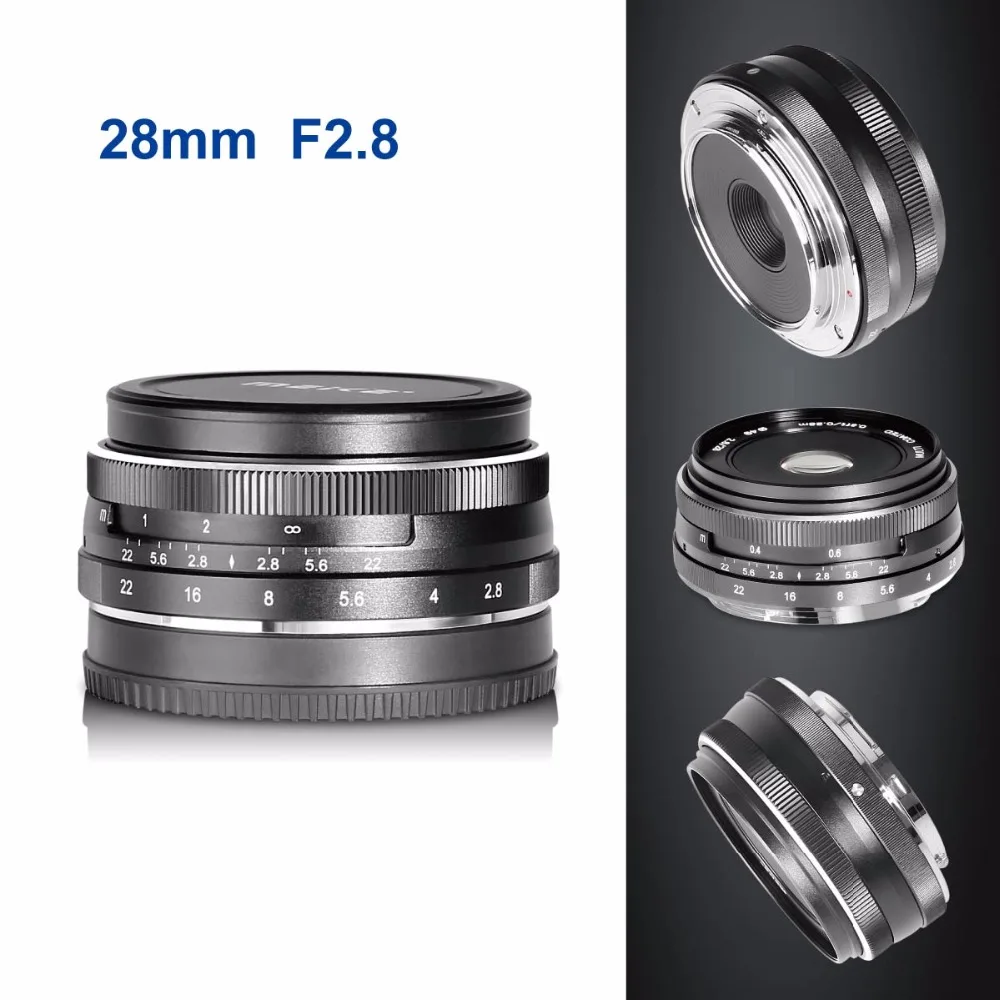 Ручная Фокусирующая линза MEKE MK28mm f/2 8 с большой диафрагмой для камер Fujifilm XPro2 XT1 XA2