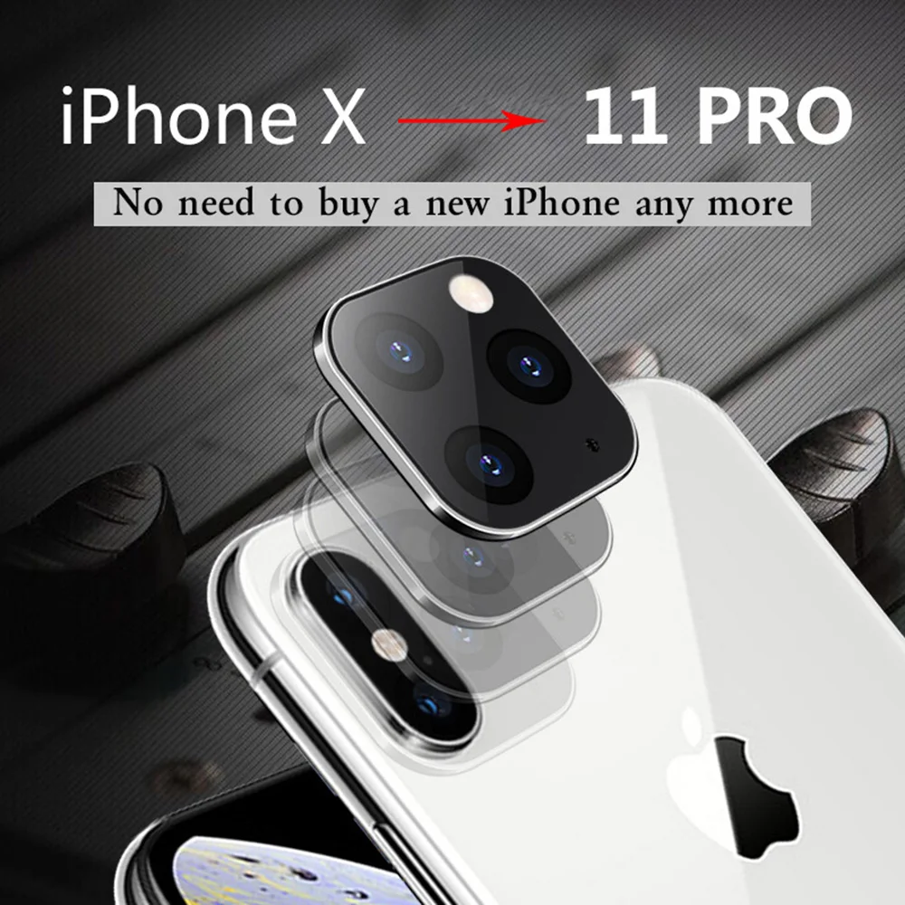 Для iPhone X XS MAX металлический задний объектив защитное кольцо объектив камеры экран Стекло протектор сменить на iPhone 11 Pro мобильный телефон