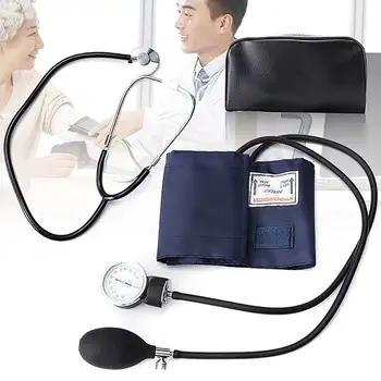 

Stethoscope Aneroid Sphygmomanometer Cuff Professional Blood Pressure Measure Device Kit Portable Health Monitor 0-300 mmHg